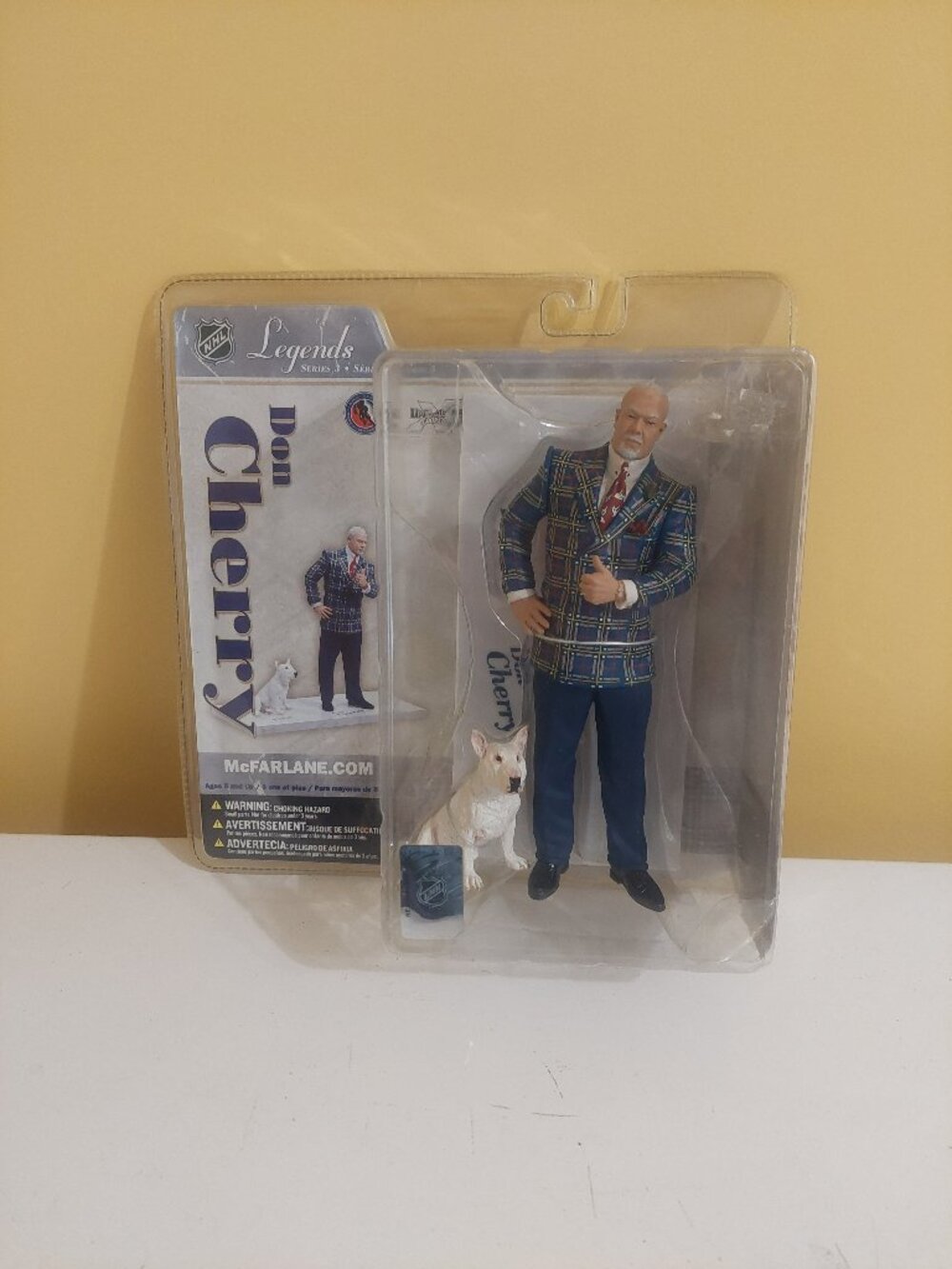 NHL Legends Series 3 Don Cherry Figurine With Dog Blue Mcfarlane.Com 2006